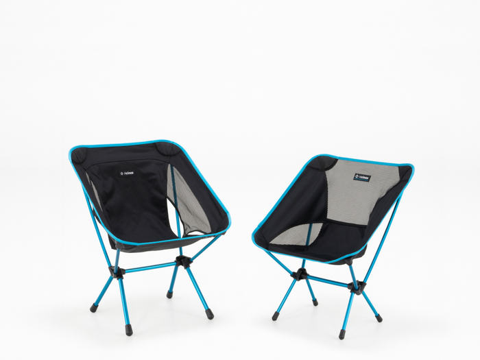 Helinox Chair One next to Chair One (re), compared side by side.